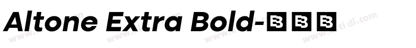 Altone Extra Bold字体转换